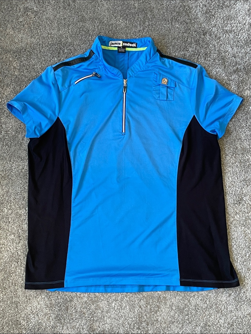 EC Jamie Sadock Short Sleeve Lightweight Top Blue / Black - Size XL